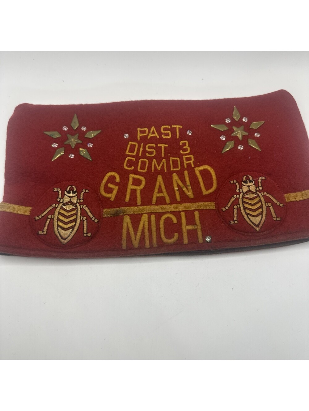 Mich 4 Cell Block Past Dist 3 Comdr Grand VINTAGE Wool Cap Hat